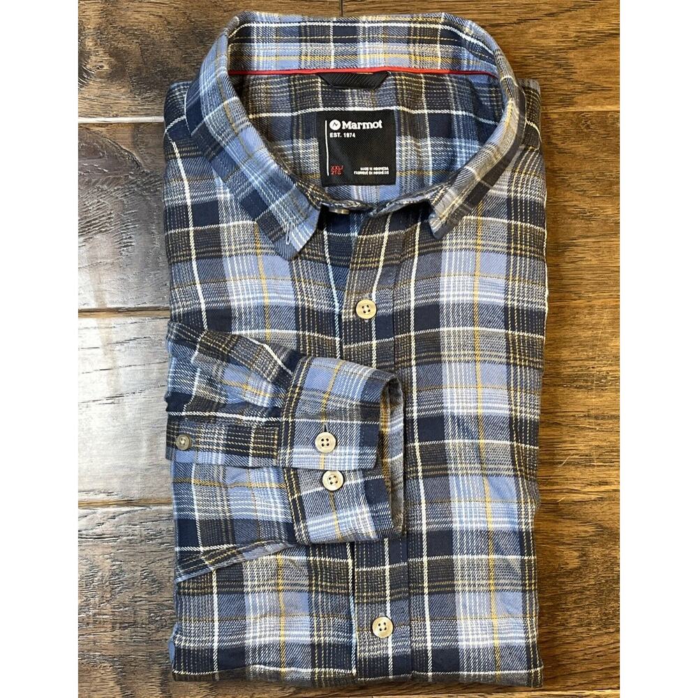 Marmot Flannel Button Down Shirt Plaid Men’s‎ XXL